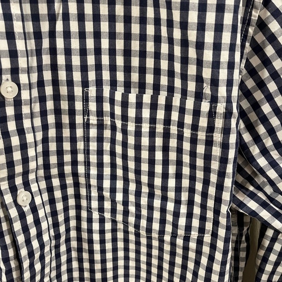 Merona Navy and White Casual Button Down Shirt - Picture 2 of 7